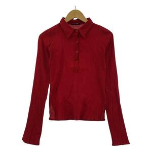 yu. packet OK agnes b. Agnes B long sleeve shirt / red lady's 