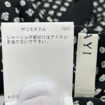 ANAYI アナイ 総柄 リボン付き ブラウス size38/黒 レディース_画像6