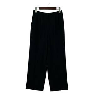 yu. packet OK Leilian Leilian tuck pants size9/ black lady's 