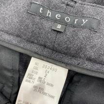 theory セオリー ウール混　スラックス パンツ size2/ダークグレー レディース_画像6