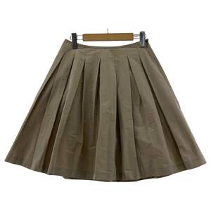 yu. packet OK Fabiana Filippifabi hole *filipi pleat flair skirt sizeUSA XXS/ beige lady's 