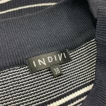 INDIVI インディヴィ ボーダー カットソー size38/ネイビー×白 レディース_画像5