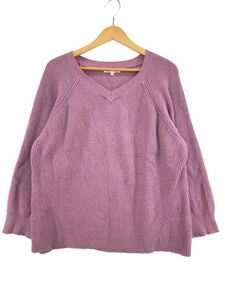 THE SHOP TK ザショップティーケー タケオキクチ Vネック ニット セーター sizeL/パープル ◇■ ☆ dka6 レディース