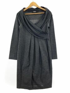 DKNY Donna Karan New York tuck kashu прохладный One-piece size4/ серый *# * dka6 женский 