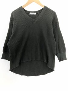 AZUL BY MOUSSY アズールバイマウジー ネック ワッフル カットソー sizeS/緑 ◇■ ☆ dka6 レディース