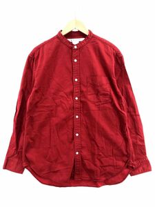 EEL イール バンドカラー シャツ sizeS/赤 ■◇ ☆ dka6 メンズ