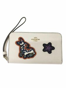 COACH コーチ ワッペン 財布 size表記なし/ベージュ ■■ ☆ djb0 レディース