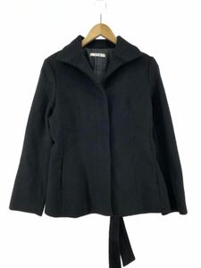 SPBe Spee Be wool . Anne gola. ribbon attaching coat sizeL/ black *# * djc3 lady's 