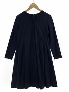 UNTITLED アンタイトル ウール100% Aライン ワンピース size1/紺 ◇■ ☆ djc0 レディース