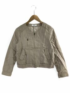 NATURAL BEAUTY BASIC ナチュラルビューティーベーシック ノーカラー ジャケット sizeS/ベージュ ◇■ ☆ djc0 レディース