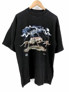 Planet ロング Tシャツ sizeL/黒 ■◆ ☆ cia5 メンズ