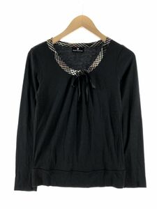 Karl Park Lane カールパークレーン リボン プルオーバー カットソー sizeM/黒 ◇■ ☆ cja4 レディース