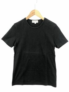 EMPORIO ARMANI エンポリオアルマーニ 綿 Uネック Tシャツ sizeS/黒 ■◆ ☆ dgb0 レディース