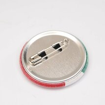 Button badge 40mm Italian flag 缶バッジ イタリア国旗柄 Vespa Lambretta ベスパ ランブレッタ 50S 100 et3 GTR RALLY PX200E 160GS_画像3