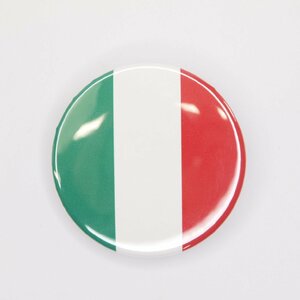 Button badge 40mm Italian flag 缶バッジ イタリア国旗柄 Vespa Lambretta ベスパ ランブレッタ 50S 100 et3 GTR RALLY PX200E 160GS