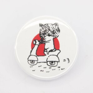 Button badge 25mm scooter cat 缶バッジ スクーターキャット Vespa Lambretta ベスパ ランブレッタ 50S 100 ET3 GTR RALLY PX200E 160GSの画像1