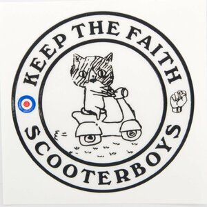 Sticker 80mm scooter cat ステッカー スクーターキャット Vespa Lambretta ベスパ ランブレッタ 50S 100 ET3 GTR RALLY PX200E 160GS