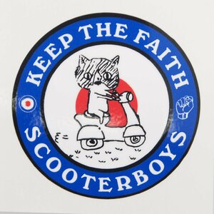 Sticker 65mm scooter cat ステッカー スクーターキャット Vespa Lambretta ベスパ ランブレッタ 50S 100 ET3 GTR RALLY PX200E 160GS