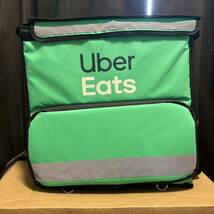 ウーバーイーツ 配達バッグ グリーン　UberEats デリバリーバッグ リュック 保温 デリバリー _画像1