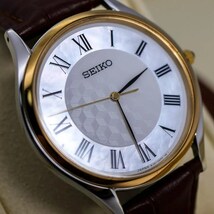 《美品》SEIKO Dolce 腕時計 シェル文字盤 QZ 新品ベルト a_画像2