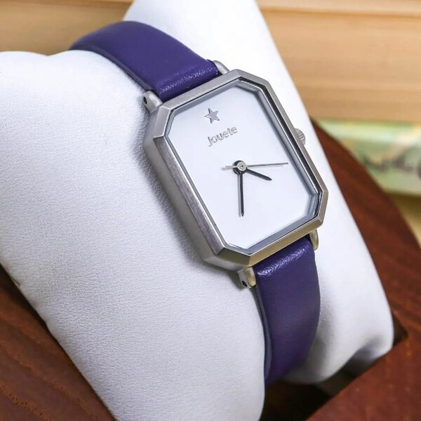 ◆美品 稼働 Jouete 腕時計 レザー レディース 新品電池 q