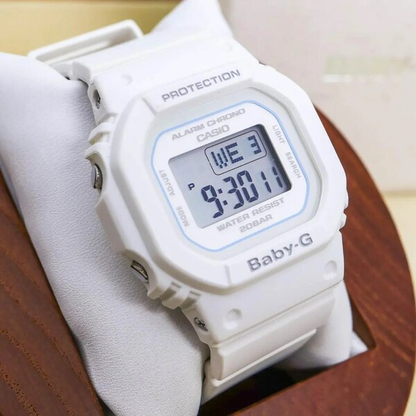 ◆稼働 Baby-G 腕時計 ホワイト デジタル レディース バックライト p
