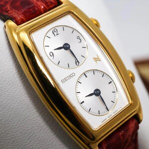 ◆稼働 SEIKO ノイエ 腕時計 トノー レディース デュアルタイム vの画像4