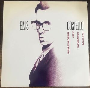 轟音12インチ45rpmオリジナル盤■ELVIS COSTELLO ■Lexs Than Zero / Radio Sweetheart / Alison / Watching The Detectives ■ 12” / 12i