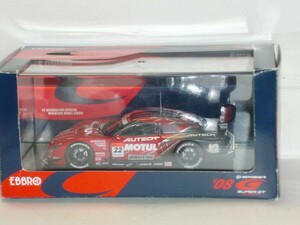 ☆1/43 EBBRO SUPER GT500 MOTUL AUTECH GT-R No.22 赤/銀