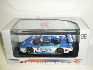 ☆1/43 EBBRO SUPER GT500 EPSON NSXX No.32 白/青