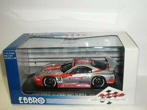 ☆1/43 EBBRO JGTC2003 au CERUMO SUPRA No.38 銀/オレンジ