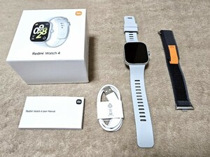 ■Xiaomi シャオミ■Redmi Watch ４■シルバーグレー色■グローバル版■スマートウォッチ■おまけバンド付き■