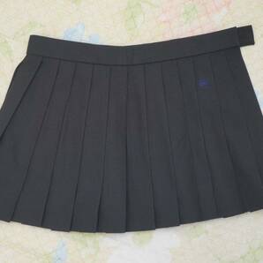 高校 中学 制服 黒 ミニスカート W63-26 夏の画像1