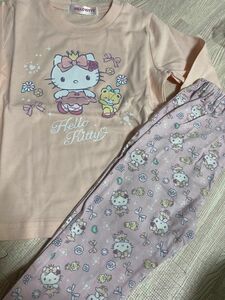 90 セットアップ　パンツ　トップス　子供服　サンリオ　キティ　長袖　女子　春服 上下セット