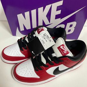 NIKE SB DUNK LOW PRO J-PACK Chicago Varsity Red and White BQ6817-600 size USA8 26cm新品 黒タグ付き （SNKRS購入品）の画像1