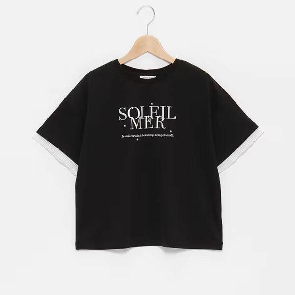 ポンポネット新品新作タグ付きパールシルケットTシャツ150