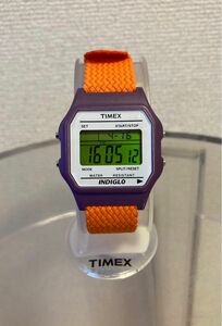 TIMEX 80 パープル＋オレンジPerlon NATO Strap パーロンストラップ デジタル 腕時計