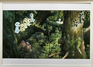 【額装品】ジブリ もののけ姫　ポスター 宮崎駿　STUDIO GHIBLI ③ 検)セル画　原画　ポストカード　イラスト