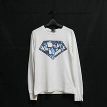 トレンド【a bathing ape / bape ア ベイシングエイプ】迷彩 ロゴ 長袖 カットソー Tシャツ_画像1