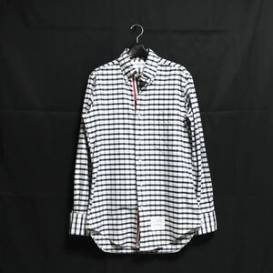  Trend [thom browne Tom Brown ] tricolor / shirt check shirt / long sleeve shirt 