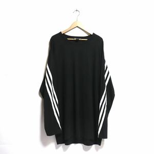 希少【Yohji Yamamoto adidas Y-3 ヨウジヤマモトアディダス ワイスリー】FJ0142 3 stripe/ビッグシルエット/カットソー Tシャツ/シャツ 