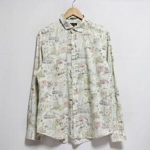 トレンド【paul smith ポールスミス】総柄シャツ/デッサン 柄シャツ 長袖シャツ 