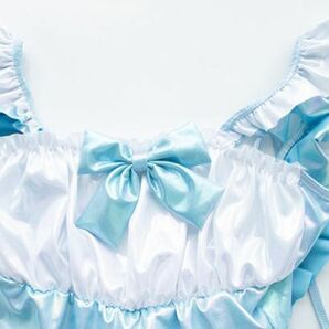 超sexy 光沢 メイド風 ハイレグ レオタード エロ下着 コスプレ メイド スクール水着 コスチュームの画像9