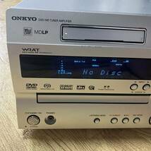 【通電確認済み】ONKYO オンキヨー FR-UN9 ジャンク DVD/MD TUNER AMPLIFIER チューナー アンプ_画像3