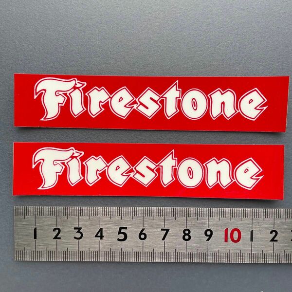 Firestone ステッカー2枚　未使用 当時物1980年代　デッドストックモータースポーツオートバイ旧車自動車ビンテージ