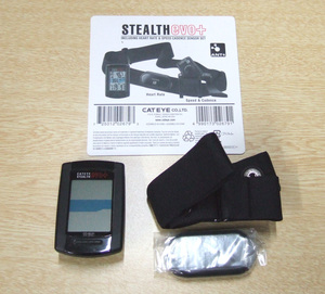 CATEYE( cat I )CC-GL51 STEALTH evo + GPS cycle computer unused goods heart . sensor attached 