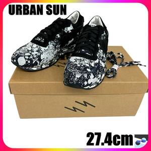 URBAN SUN アーバンサン スニーカー ART ANDRE 127 デニムペイント メンズ ネイビー ブラック ホワイト グレー EU41 イタリア製