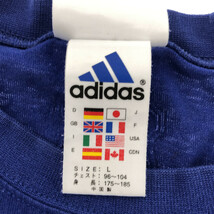 adidas アディダス トップス Tシャツ ロゴプリント スポーツ 半袖 大きいサイズ レディース ブルー L_画像4