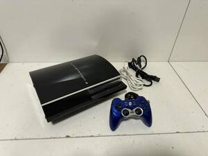 【ソニー PS3 本体セット FW 4.90/ 高容量HDD 160GBへ換装済み】CECHL00【動作確認済み】クリアブラック コントローラー ②