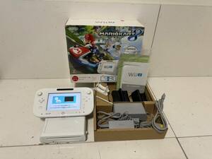 【任天堂 Wiiu 本体 セット【マリオカート8 セット】シロ 32GB ゲームパッド アダプタ】